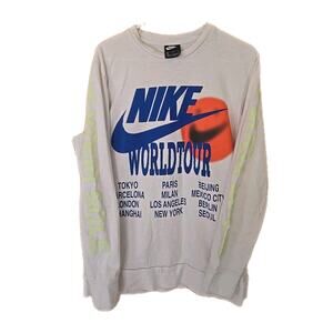 Mens Nike Sportswear World Tour Long Sleeve Shirt Size Medium M